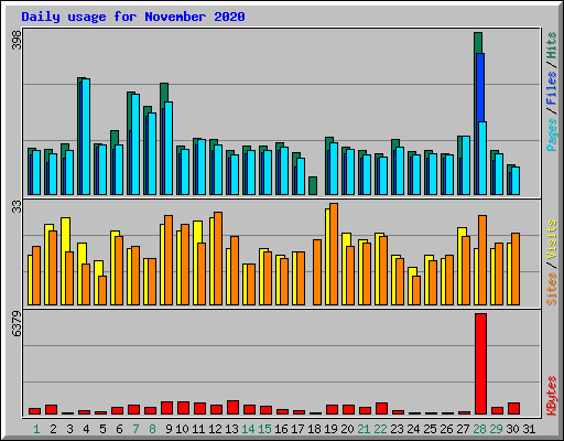 Daily usage for November 2020