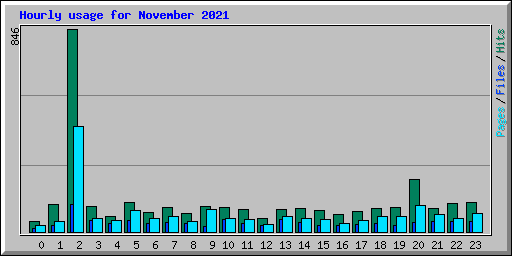 Hourly usage for November 2021