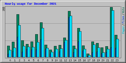 Hourly usage for December 2021