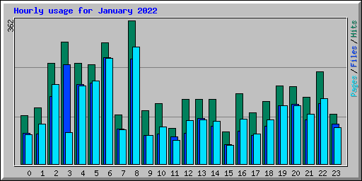 Hourly usage for January 2022