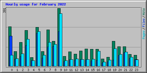 Hourly usage for February 2022