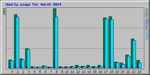 Hourly usage for March 2024