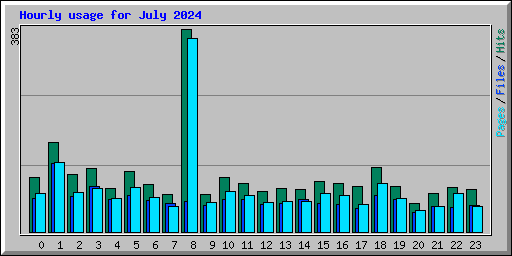 Hourly usage for July 2024