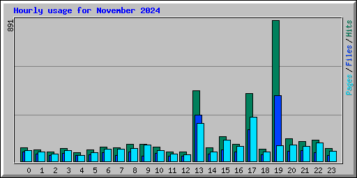 Hourly usage for November 2024