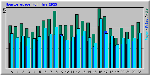 Hourly usage for May 2025