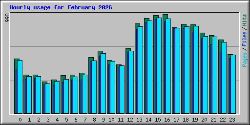 Hourly usage for February 2026