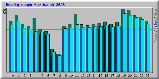 Hourly usage for March 2026