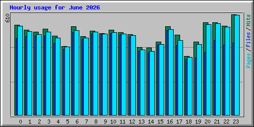 Hourly usage for June 2026