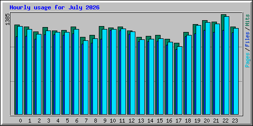 Hourly usage for July 2026